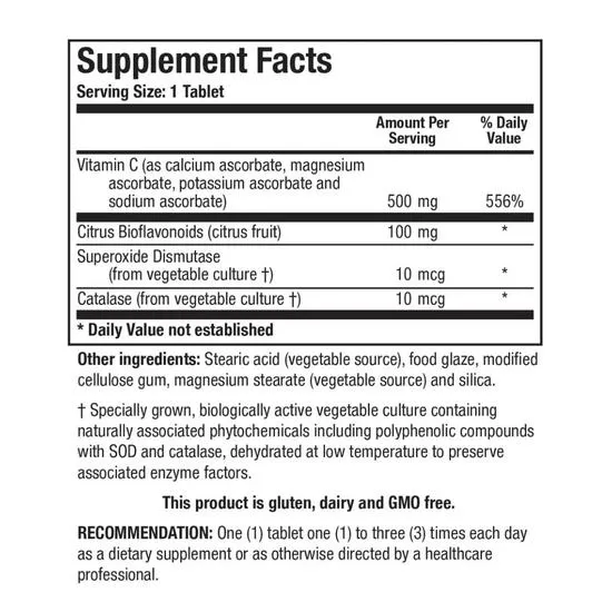 Biotics Research Bio-C Plus Balanced Ascorbates Tablets 100 Tablets