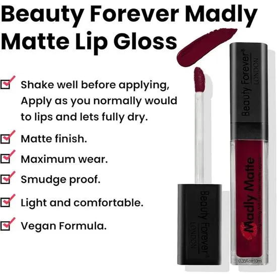 beauty forever BF Madly Matte Long Lasting Lip Gloss 712