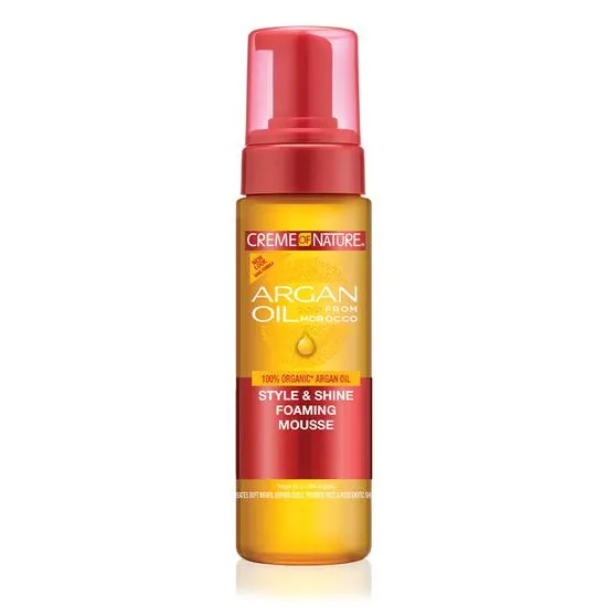 Creme Of Nature Argan Oil Style & Shine Foaming Mousse Define Curls 207ml