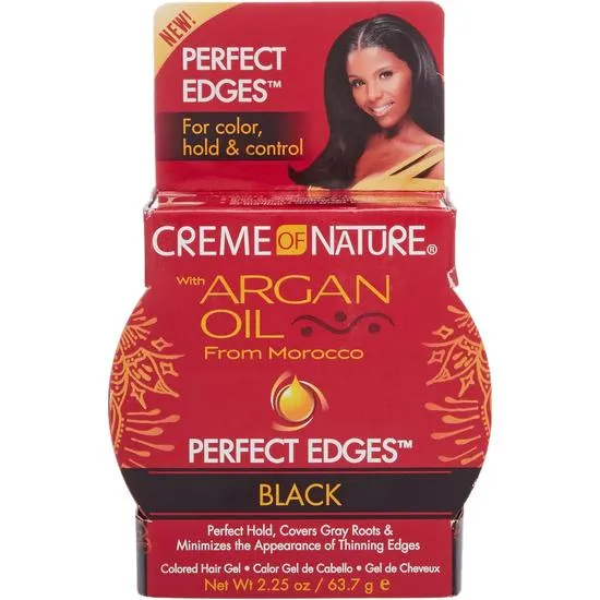 Creme Of Nature Argan Oil Perfect Edges Black Gel 63.7 g / Black