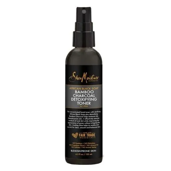 Shea Moisture African Black Soap Bamboo Charcoal Detoxifying Toner 133ml