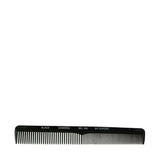 Black Diamond 100 Stylist Barber Styling Work Comb Black