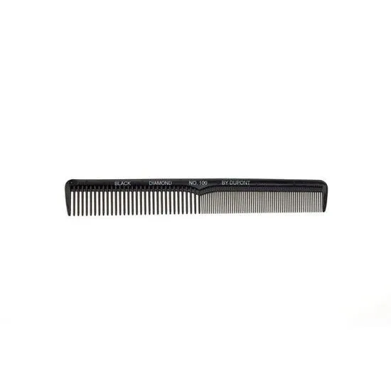 Black Diamond 100 Stylist Barber Styling Work Comb Black