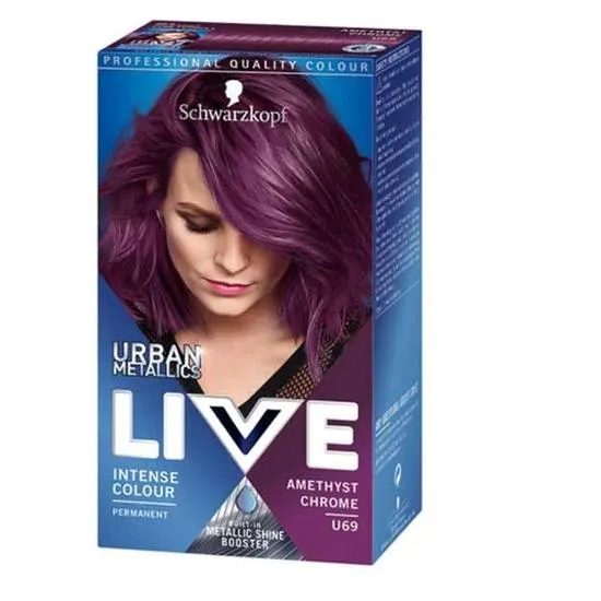 Schwarzkopf Live Intense Colour Permanent Hair Dye, U69 Amethyst Chrome