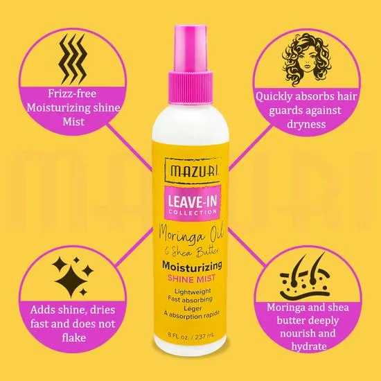 Mazuri Leave-In Collection Moisturising Shine Mist 237ml