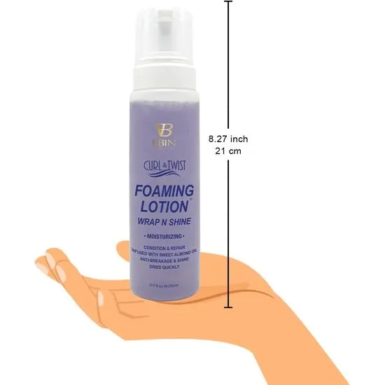 Ebin New York Curl & Twist Foaming Lotion Wrap & Shine Moisturising 250ml