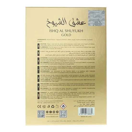 Lattafa Pride Ishq Al Shuyukh Gold Eau De Parfum 100ml