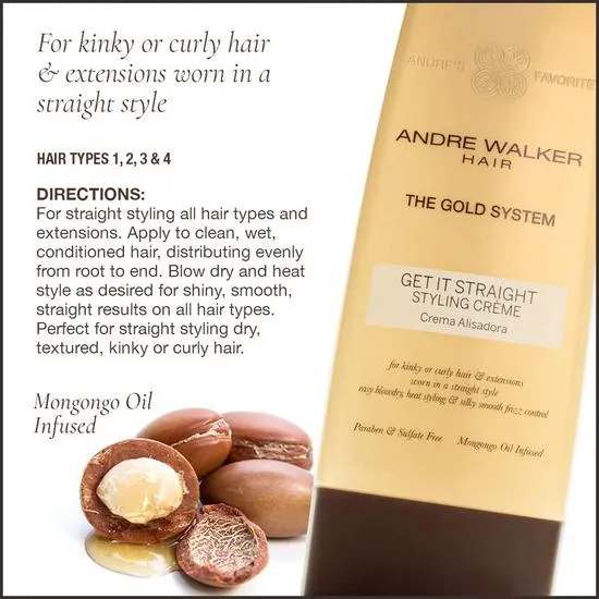 Andre Walker The Gold System Get It Straight Styling Creme 250ml