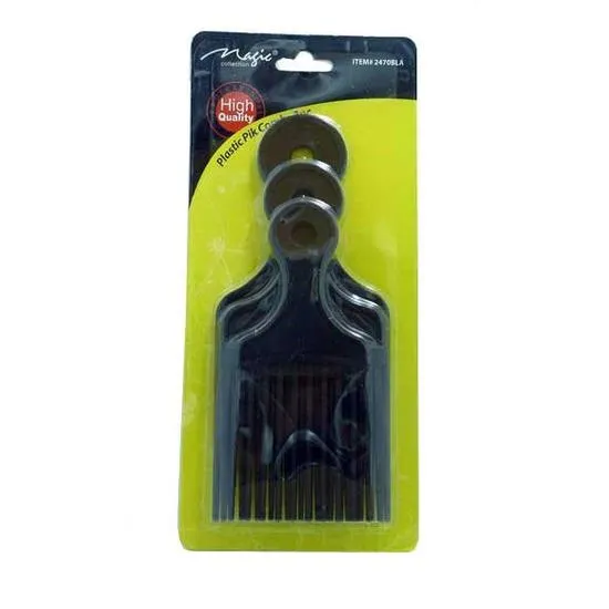 Magic Collection Plastic Pik Comb 2470 3 pcs / Black