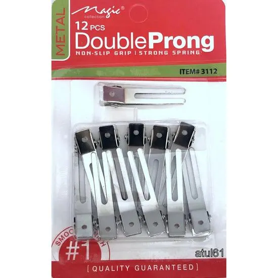 Magic Collection Metal Double Prong Clips 3112 12 pcs / 3112
