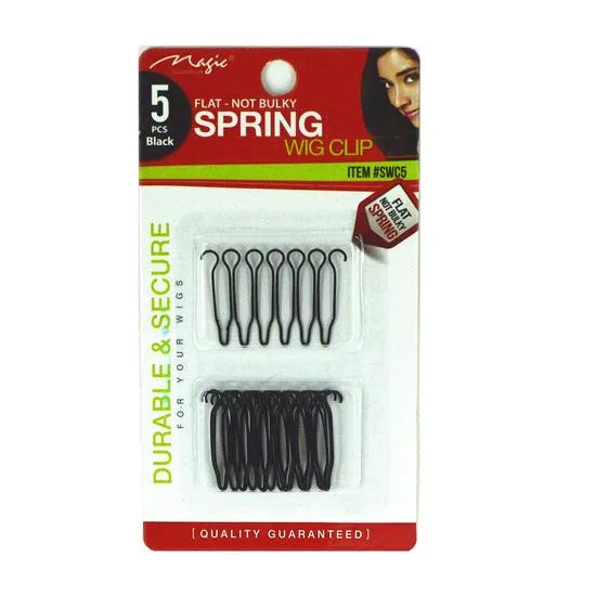 Magic Collection Flat Spring Wig Clip Black SWC5 5 pcs / Black