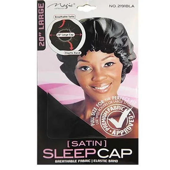 Magic Collection Breathable Satin Sleep Cap 2191BLA L