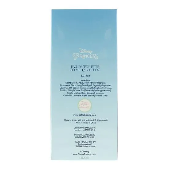 Disney Princess Cinderella Castle Eau De Toilette 100ml