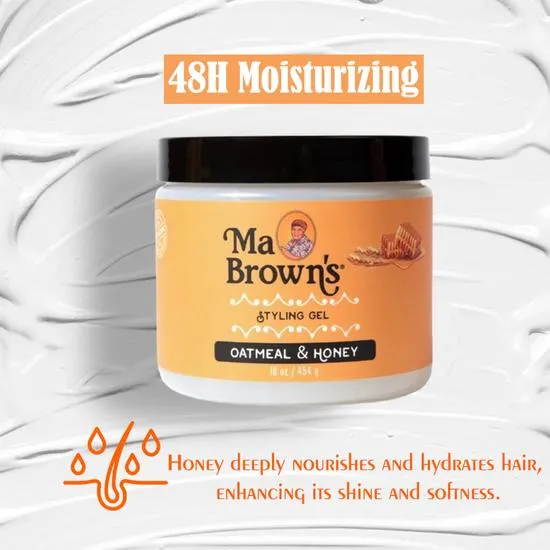 Ma Browns Styling Gel With Oatmeal & Honey 454g