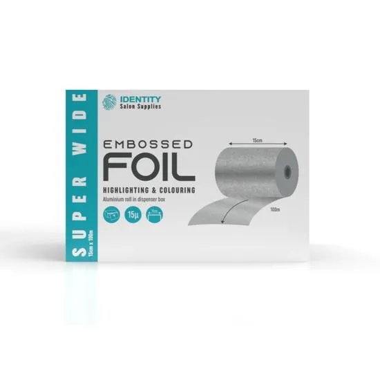 Identity Salon Supplies Embossed Highlighting & Colouring Super Wide Foil 15 cm X 100 m