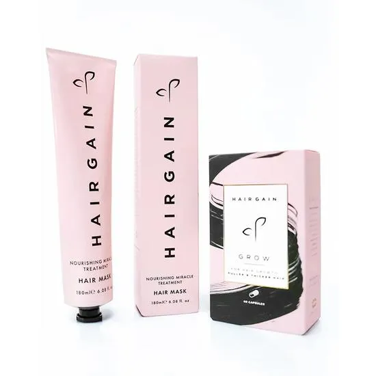 Hair Gain Capsules & Hair Mask Bundle 60 Capsules + 50ml Mask