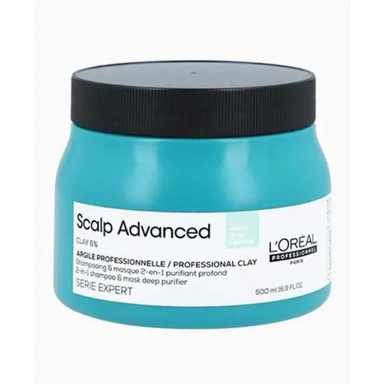 L'Oréal Professionnel Scalp Advanced Anti-Oiliness 2-In-1 Shampoo & Mask 500ml