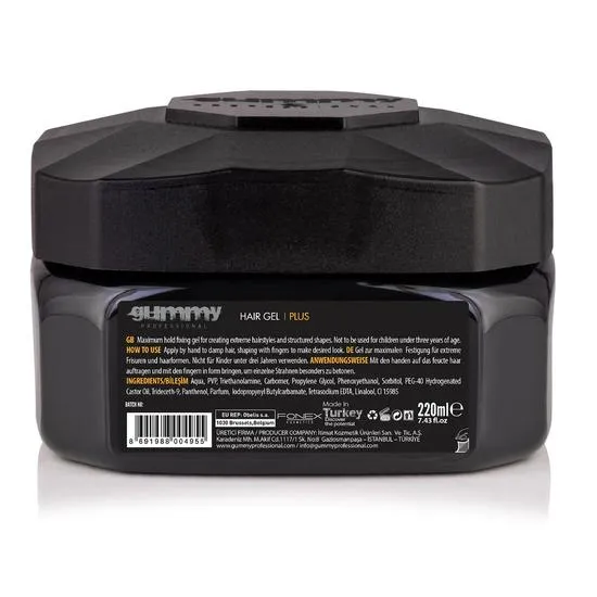 Gummy Hair Gel Plus Maximum Hold & Extreme Look Styling Wax 220ml