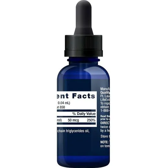 Life Extension Liquid Vitamin D3 50mcg Mint 29ml