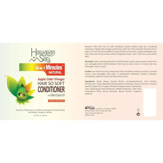 Hawaiian Silky Apple Cider Vinegar So Soft Conditioner 355ml