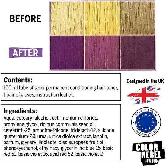Color Rebel London Be Purple Conditioning Hair Toner 100ml