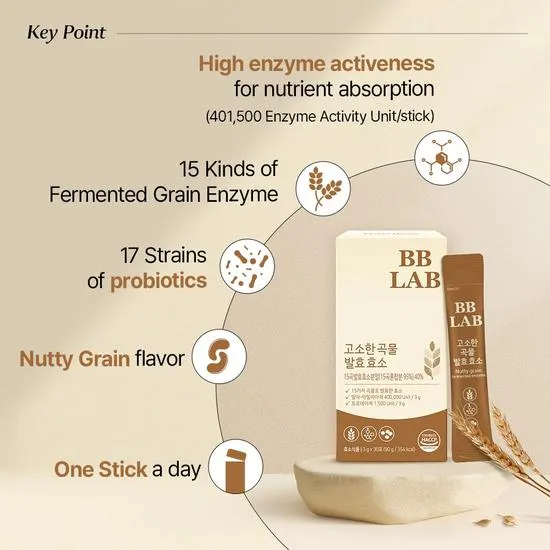 BB LAB Nutty Grain Fermented Enzyme Sachets 3g x 30