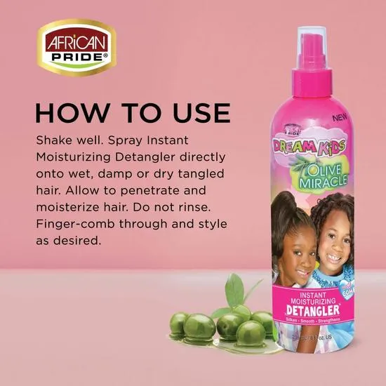 African Pride Dream Kids Olive Miracle Instant Moisturising Detangler 236ml