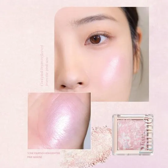 espoir Tone Pairing Highlighter + Brush Set #1 SEASHELL 9.6g