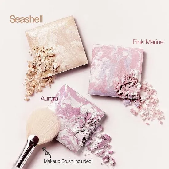 espoir Tone Pairing Highlighter + Brush Set #1 SEASHELL 9.6g