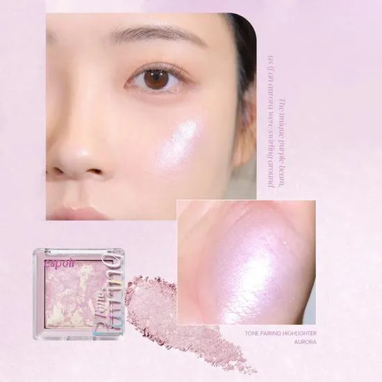 espoir Tone Pairing Highlighter + Brush Set #1 SEASHELL 9.6g
