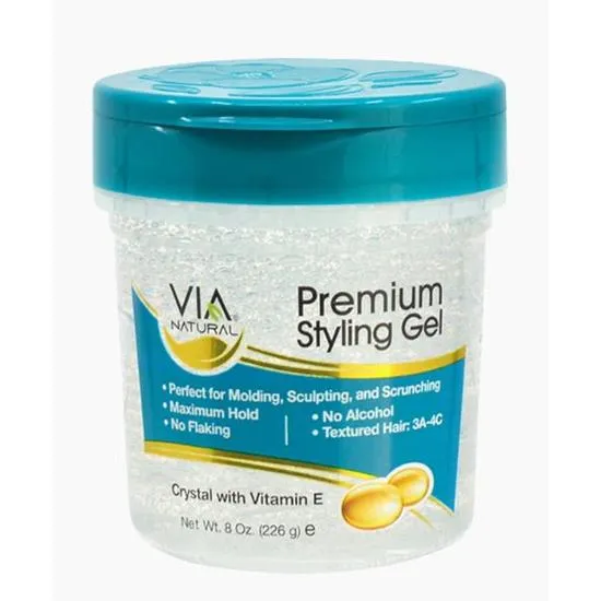 Via Natural Premium Crystal Styling Gel With Vitamin E 226 g