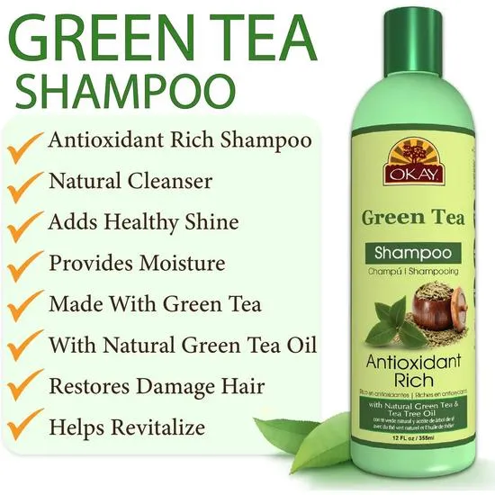 Okay Nourishing Antioxidant Rich Green Tea Shampoo 355ml