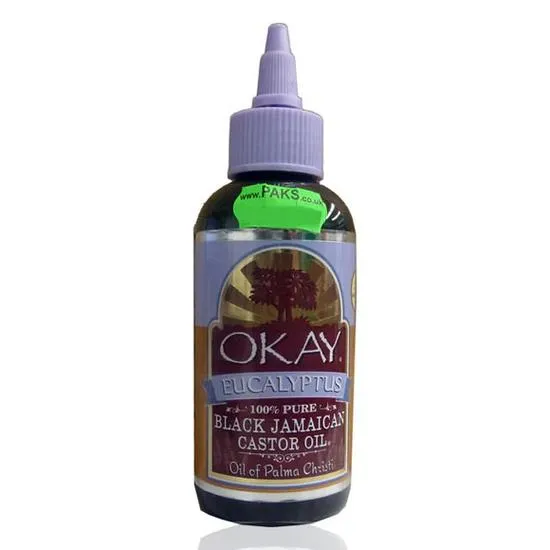 Okay 100 Percent Pure Black Jamaican Castor Oil With Eucalyptus 118ml