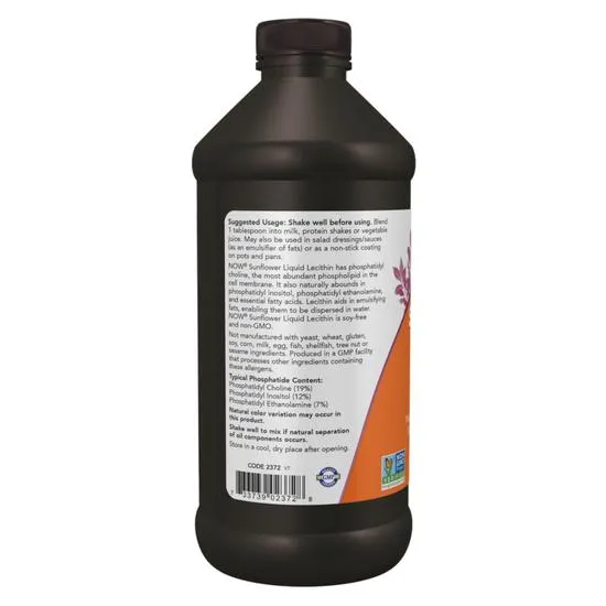 NOW Foods Sunflower Lecithin Liquid 473ml