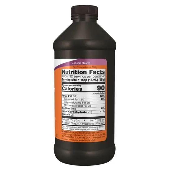 NOW Foods Sunflower Lecithin Liquid 473ml