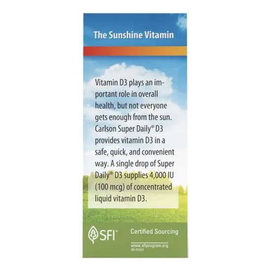Carlson Labs Super Daily D3 4000iu 10ml