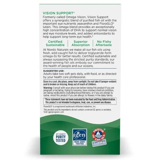 Nordic Naturals Omega Vision 1460mg Softgels 60 Softgels