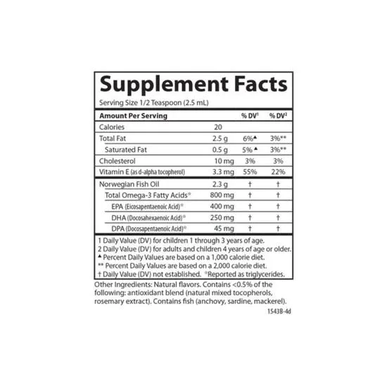 Carlson Labs Kid's The Very Finest Fish Oil 800mg Natural Orange 200ml