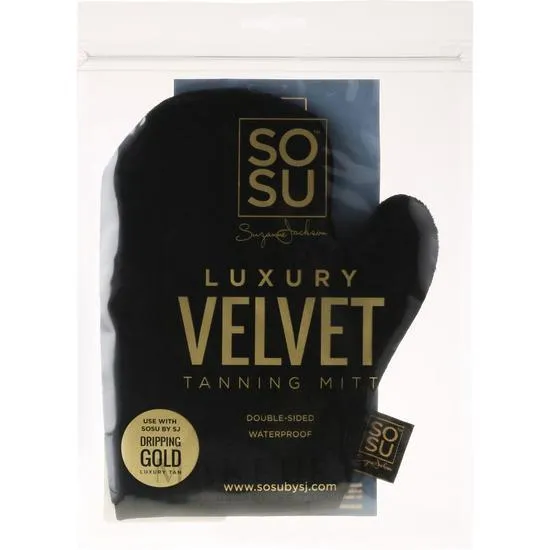 SOSU by SJ Dripping Gold Luxury Velvet Tanning Mitt