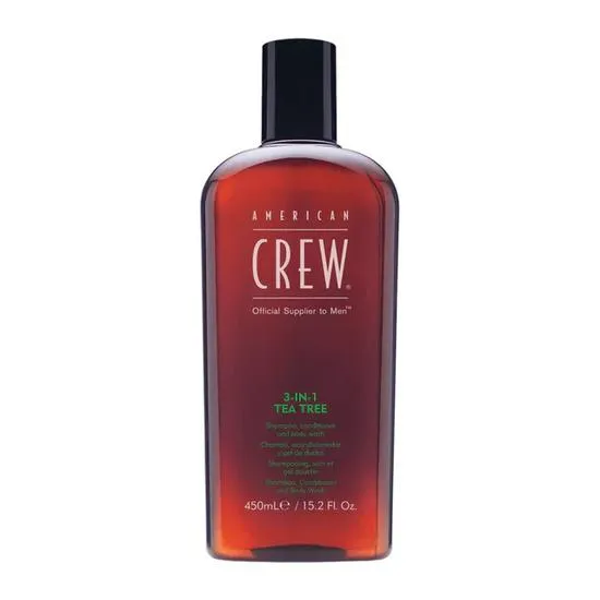 American Crew 3 In 1 Tea Tree Shampoo Conditioner & Body Wash 450ml