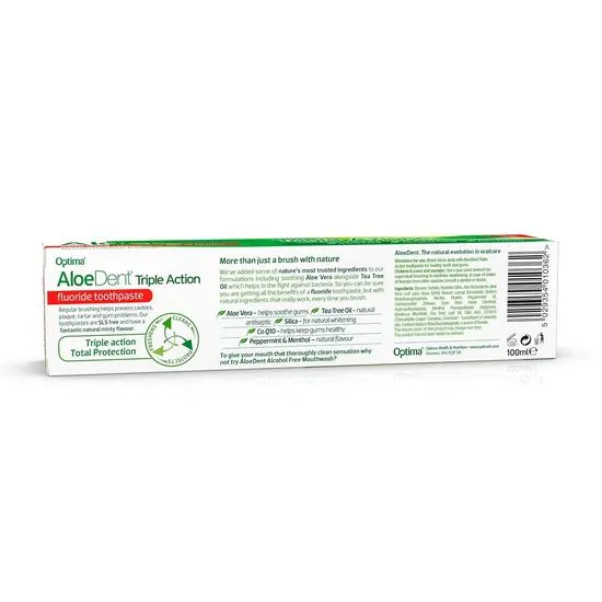 Aloe Dent Triple Action Fluoride Toothpaste 100ml