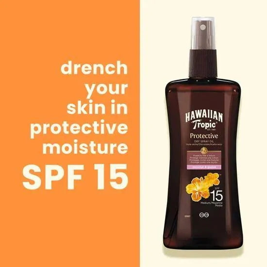 Hawaiian Tropic Protective Spray Oil SPF 15 200ml