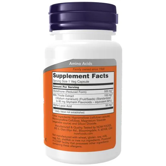 NOW Foods Glutathione 500mg Capsules 120 Capsules