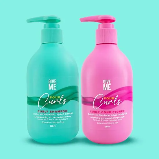 Give Me Four Curls Moisturising Shea Butter Shampoo & Conditioner Bundle 280ml