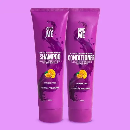 Give Me Nourishing Shampoo & Conditioner Bundle Mango & Passion Fruit 300ml