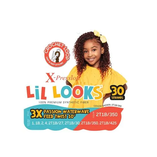 X Pression Synthetic Lil Looks Passion Waterwave Feed Twist Braid 10 Inch / 4