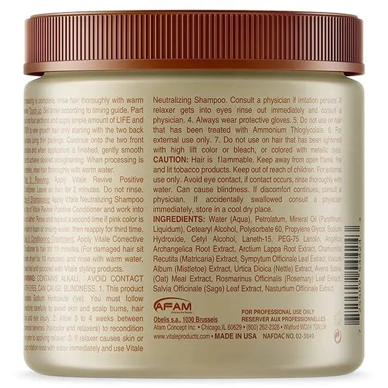 Vitale Life & Body Hair Relaxer With Aloe Vera 454g