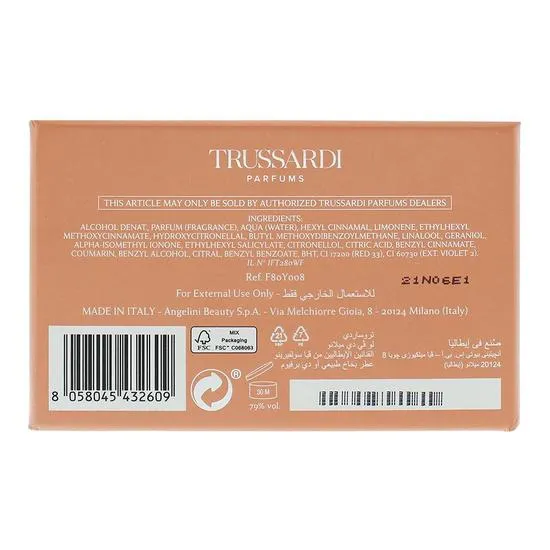 Trussardi Le Vie Di Milano The Italian Artist Of Via Solferino Eau De Parfum 100ml