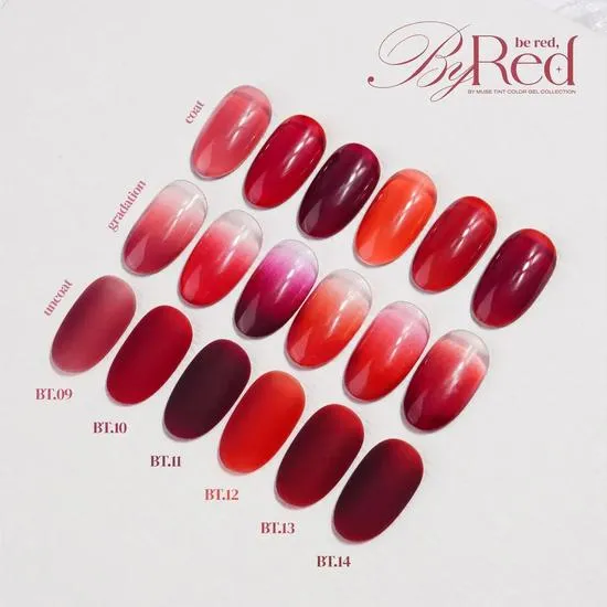 By Muse Tint Colour Gel Polish By Red Set (6 Colours)