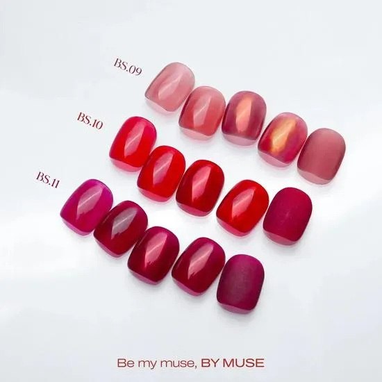 By Muse Tint Colour Gel Polish By Red Set (6 Colours)